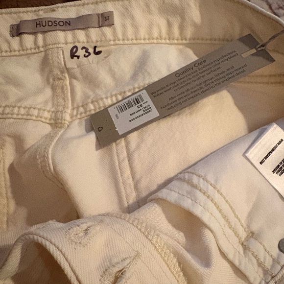 Hudson Rosie High Rise Wide Leg Ankle Jean Ecru Vintage 33 - Picture 5 of 9